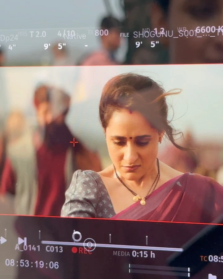 Pragya Jaiswal Working Stills from Daaku Maharaaj