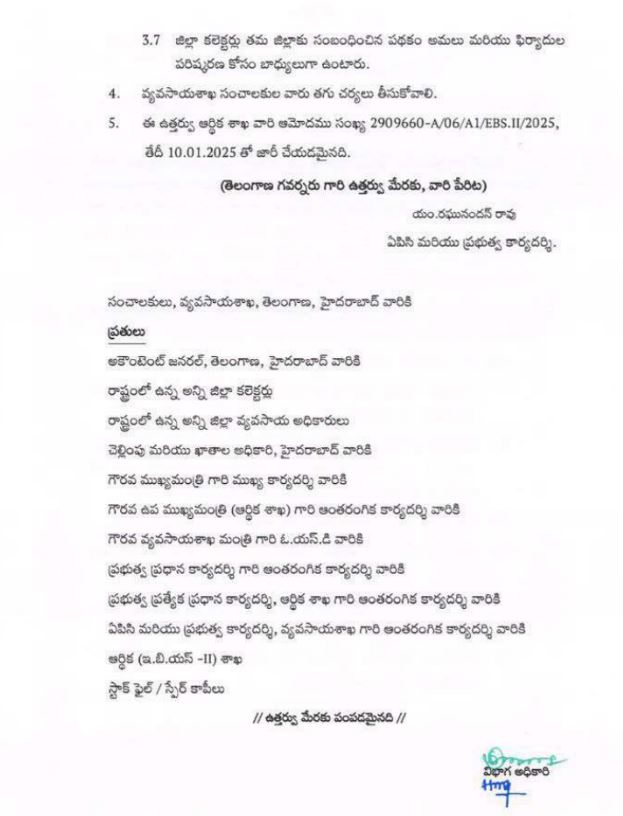 TS Rythu Bharosa Guidelines