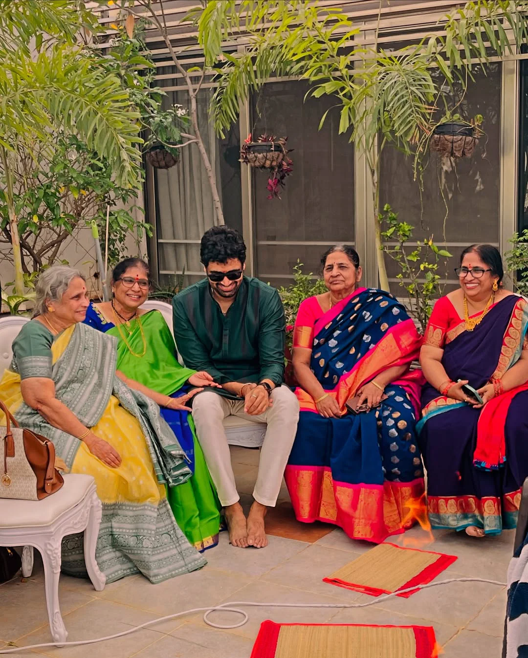 Adivi Sesh Special Pooja on New Year with Family