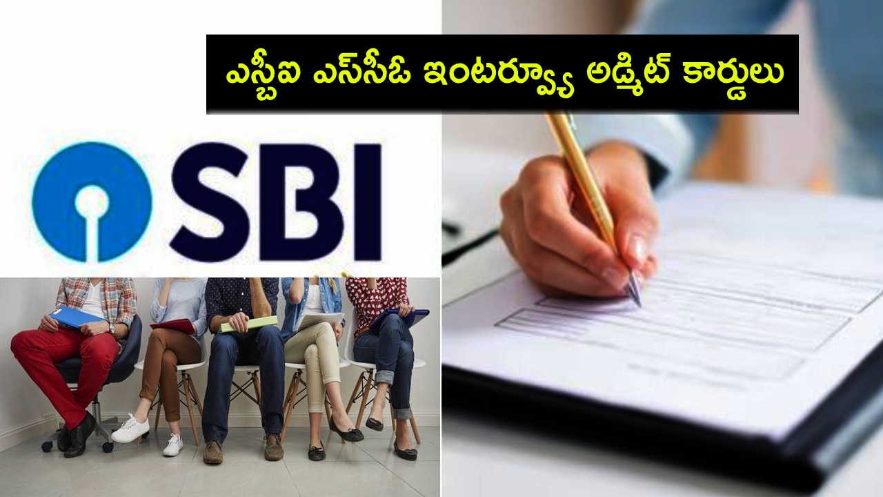 SBI SCO Admit Cards : ఎస్బీఐ ఎస్సీఓ పోస్టులకు అడ్మిట్ కార్డులు విడుదల.. ఇంటర్వ్యూ షెడ్యూల్ పూర్తి వివరాలివే! SBI SCO Admit Cards : ఎస్బీఐ ఎస్సీఓ పోస్టులకు అడ్మిట్ కార్డులు విడుదల.. ఇంటర్వ్యూ షెడ్యూల్ పూర్తి వివరాలివే!