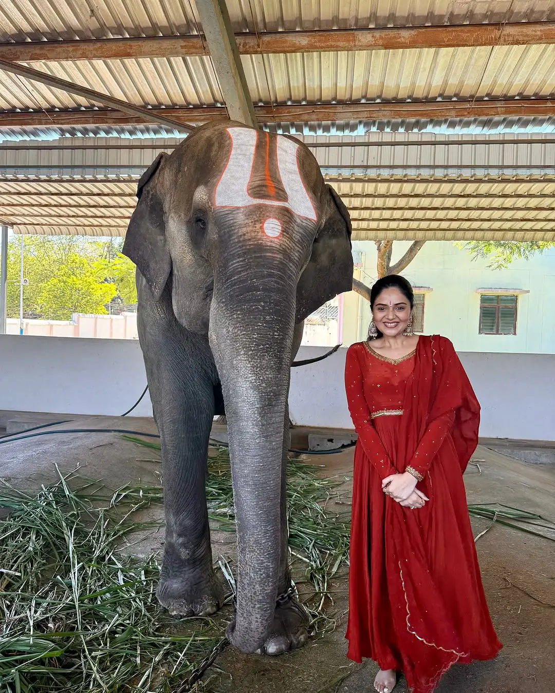 Anchor Sreemukhi Visits Tirumala Venkateswara Swamy Temple