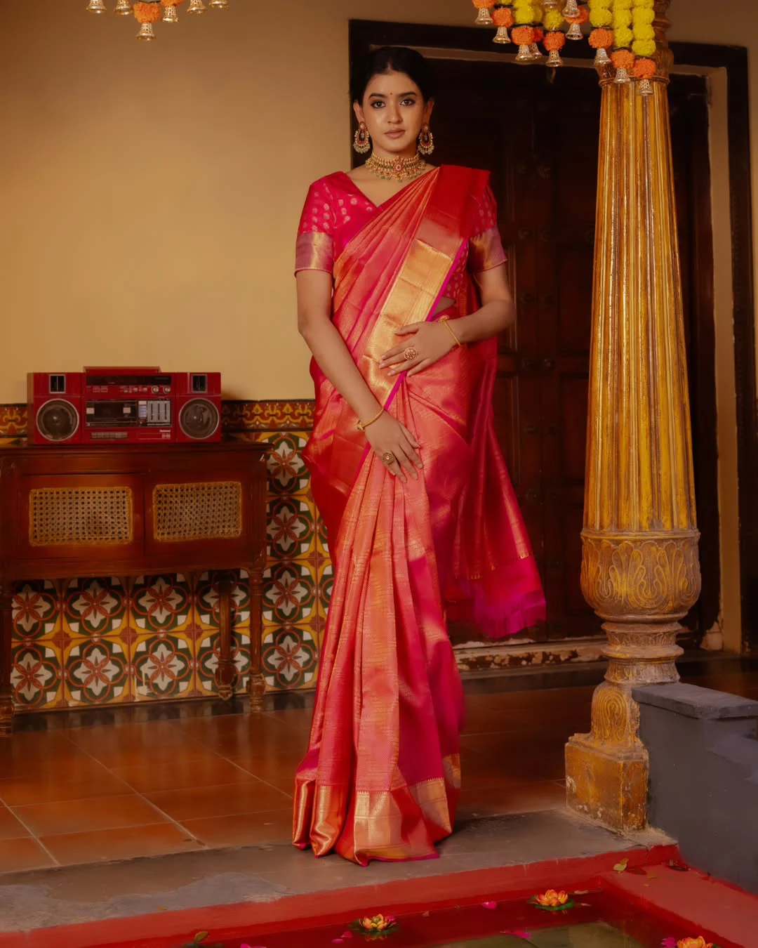Vismaya Sri Silk Saree Looks on Sankranthi