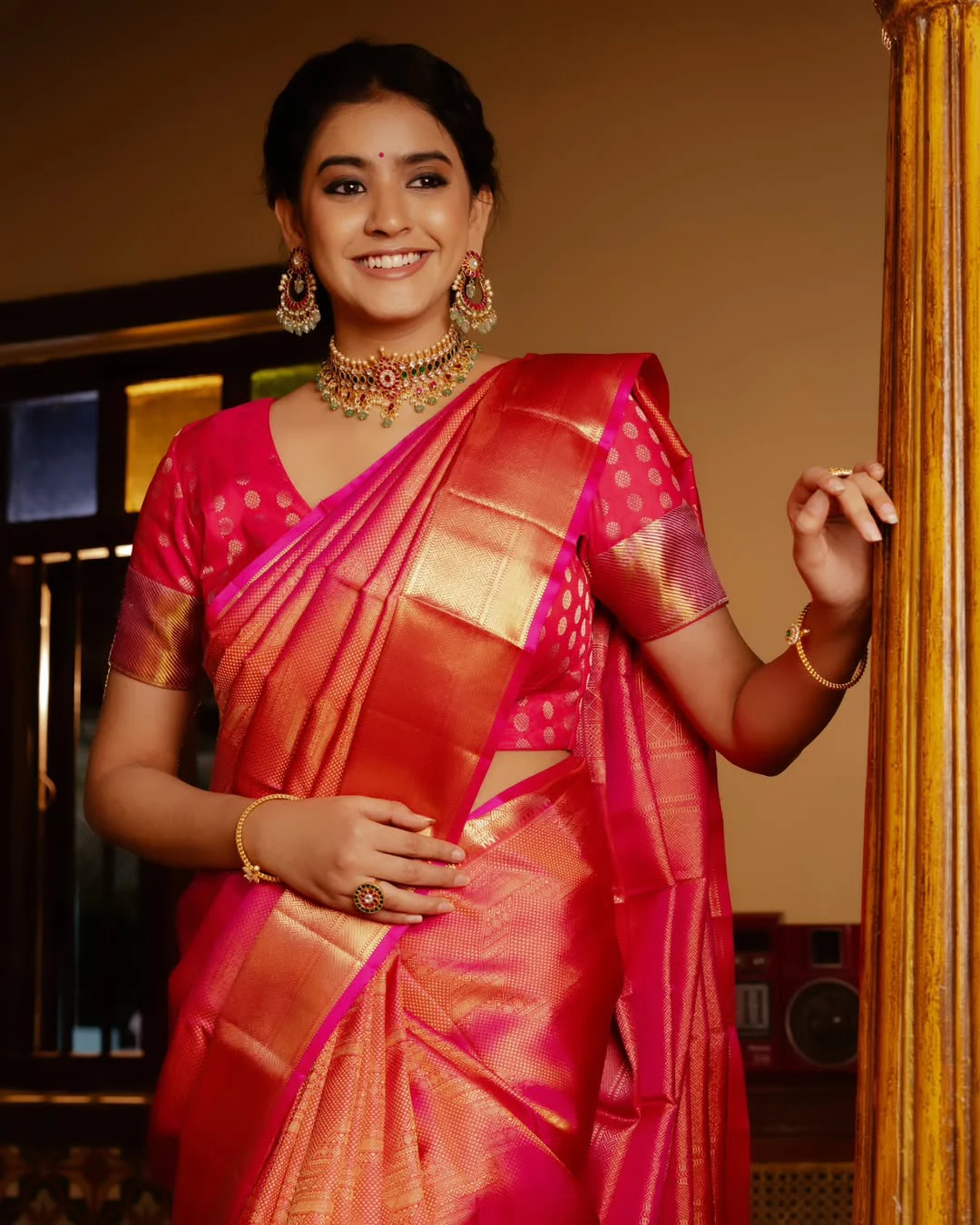 Vismaya Sri Silk Saree Looks on Sankranthi