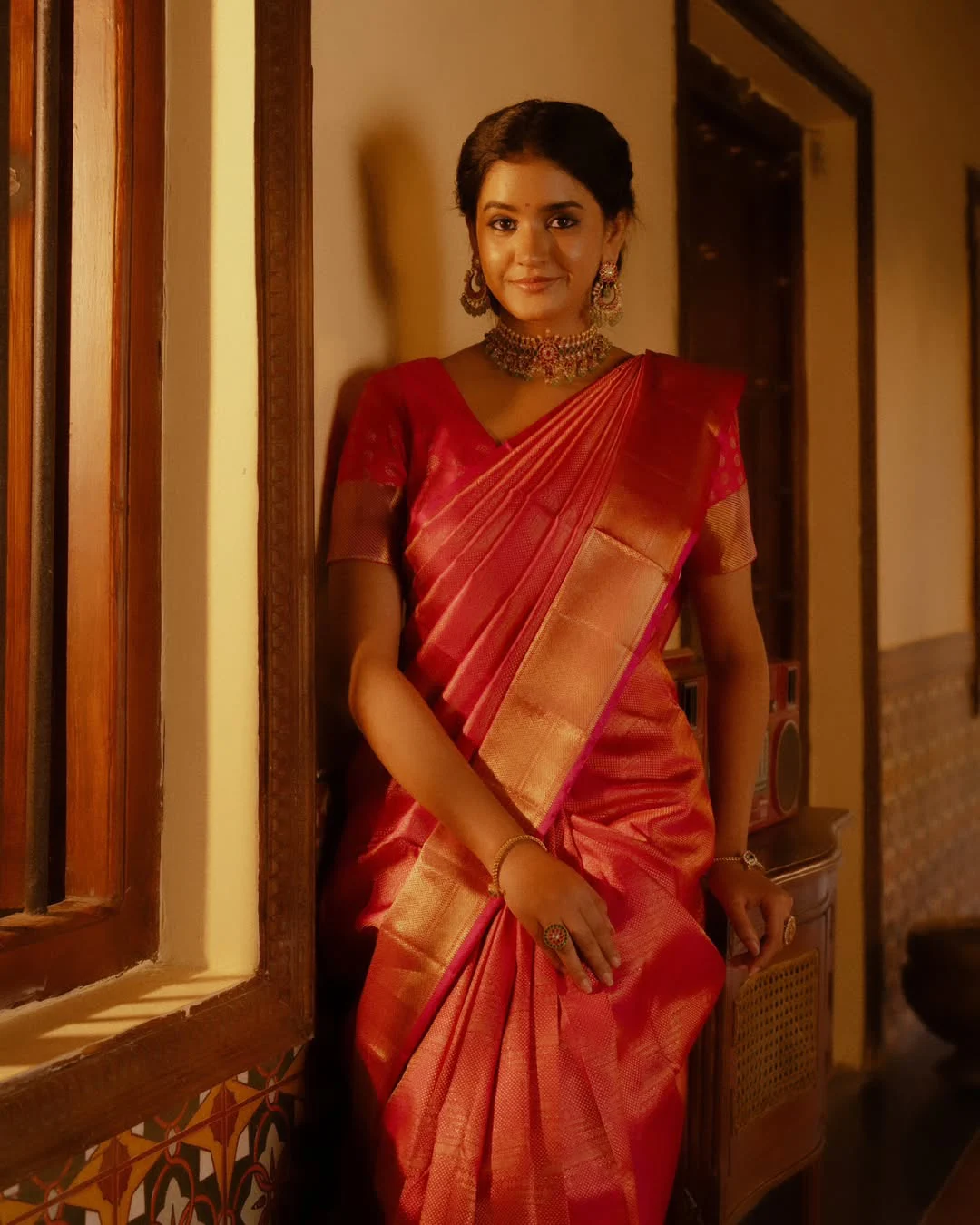 Vismaya Sri Silk Saree Looks on Sankranthi