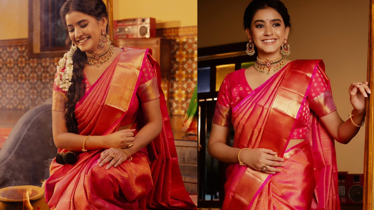 Vismaya Sri : పట్టుచీరలో విస్మయశ్రీ అందాల విందు..