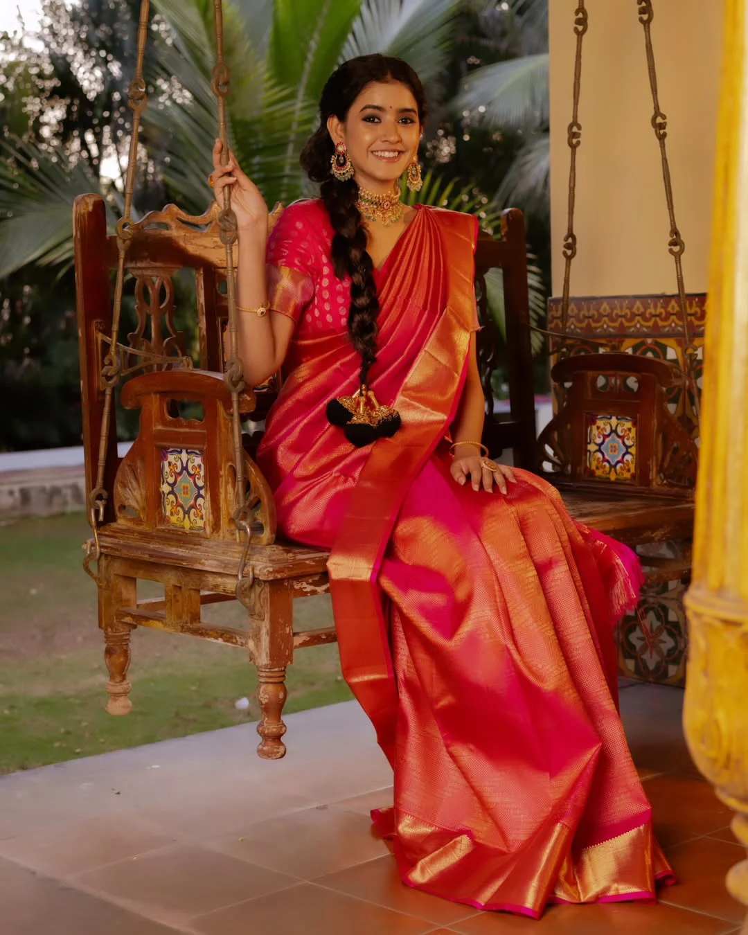 Vismaya Sri Silk Saree Looks on Sankranthi