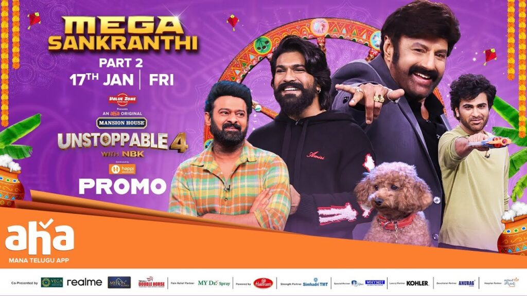Balakrishna Ram Charan Aha Unstoppable with NBK Episode Second Part Promo Released