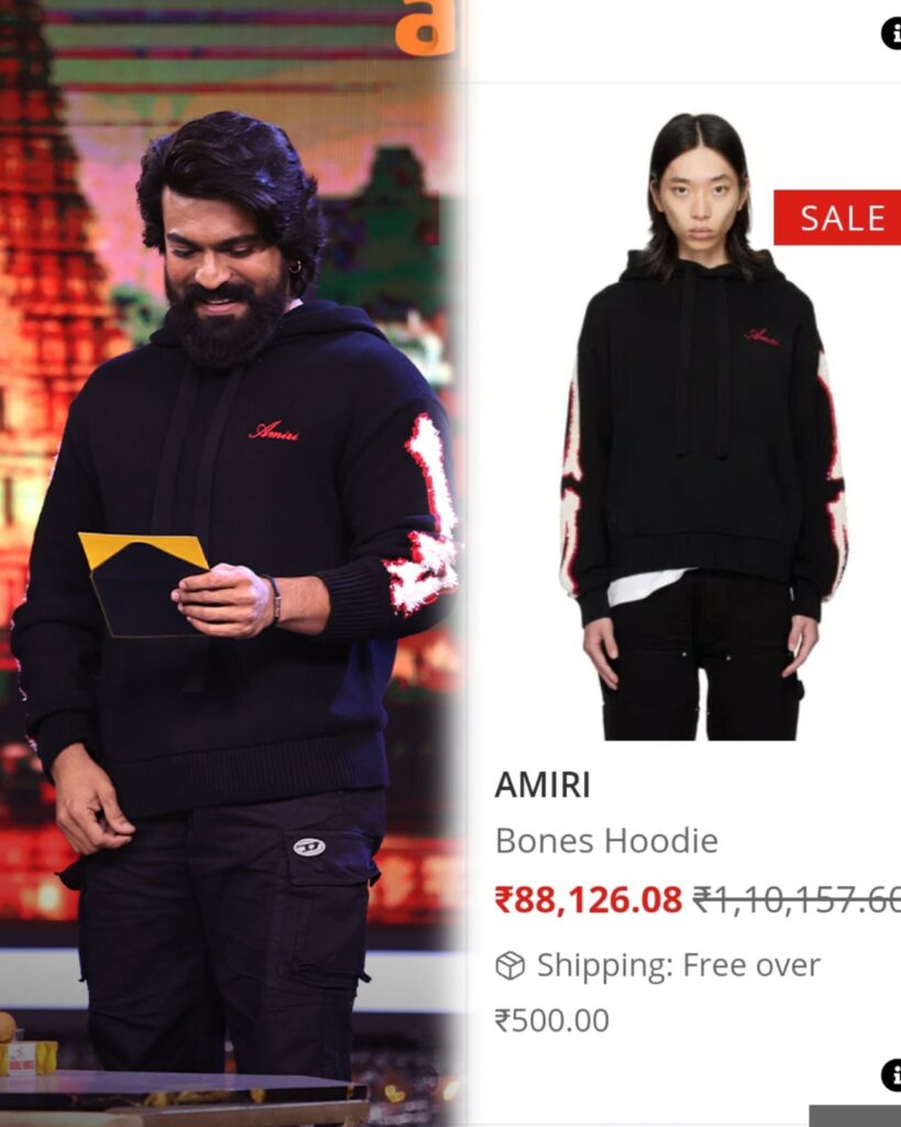 Balakrishna Unstoppable Show Ram Charan Wearing Hoodie Cost goes Viral 
