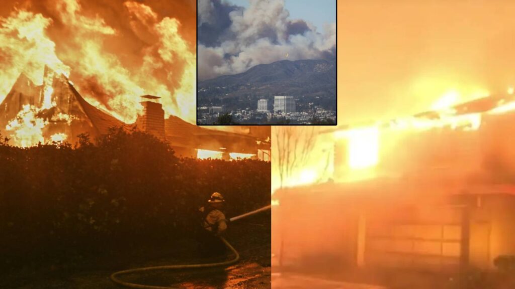 Los Angeles wildfire burns homes of Hollywood celebrities