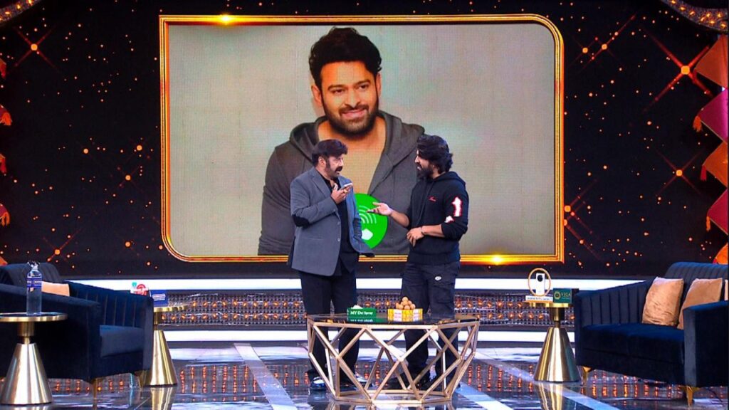 Unstoppable With NBK Ramcharan call to Prabhas