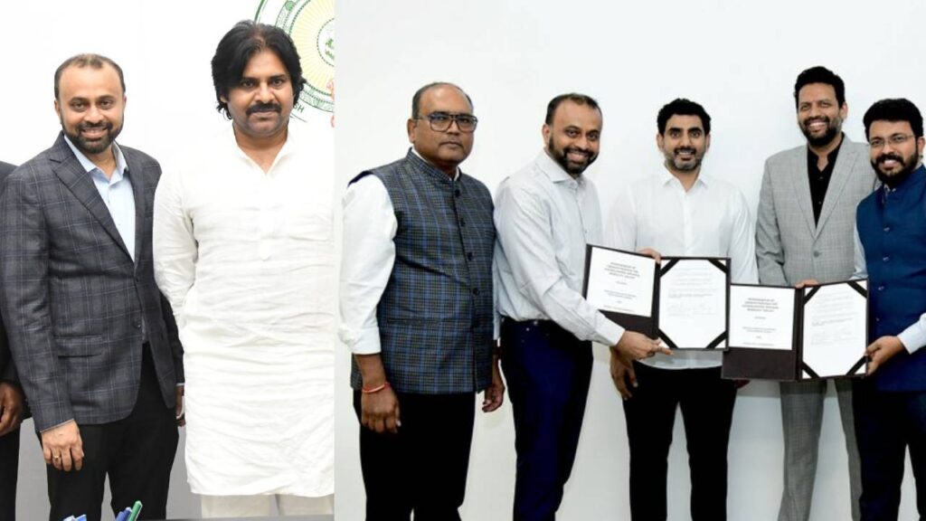 Producer TG Vishwa Prasad initiative innovative Electric Vehicle mobility park at Orvakal signed an MoU with the Government of Andhra Pradesh