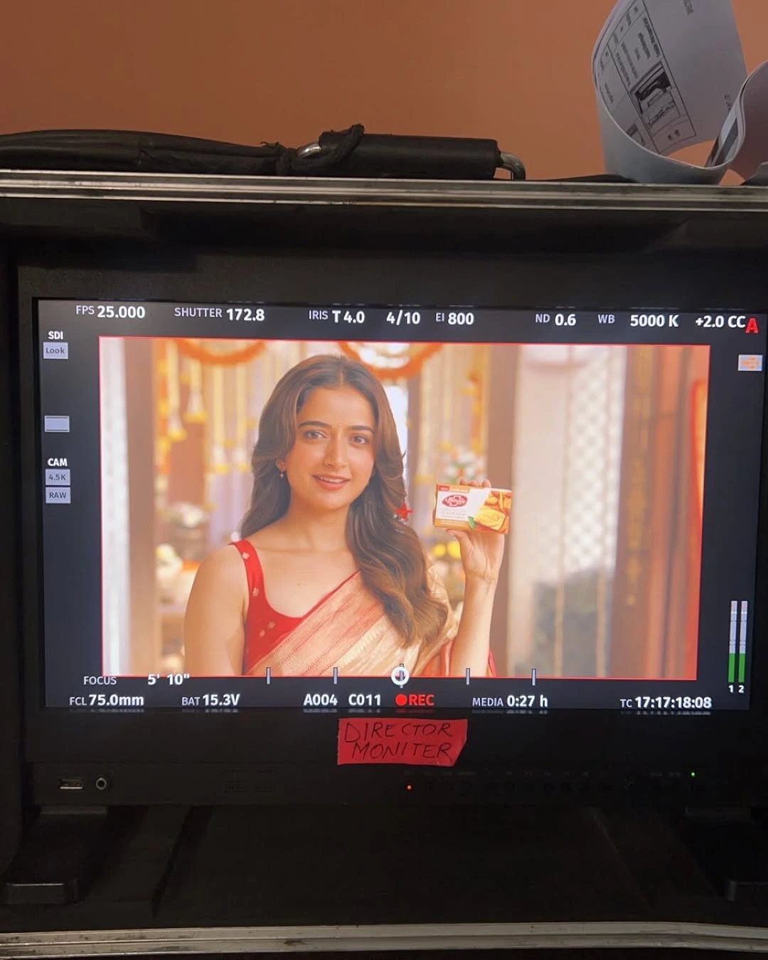 Ashika Ranganath Ad Shoot Working Stills