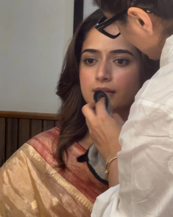 Ashika Ranganath Ad Shoot Working Stills