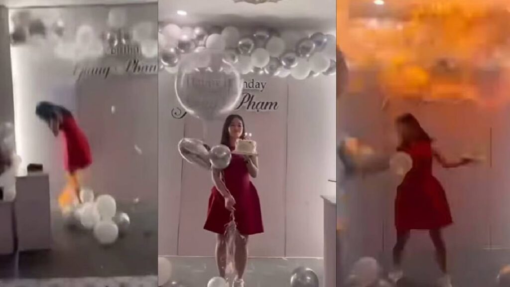 Hydrogen Balloon Explodes