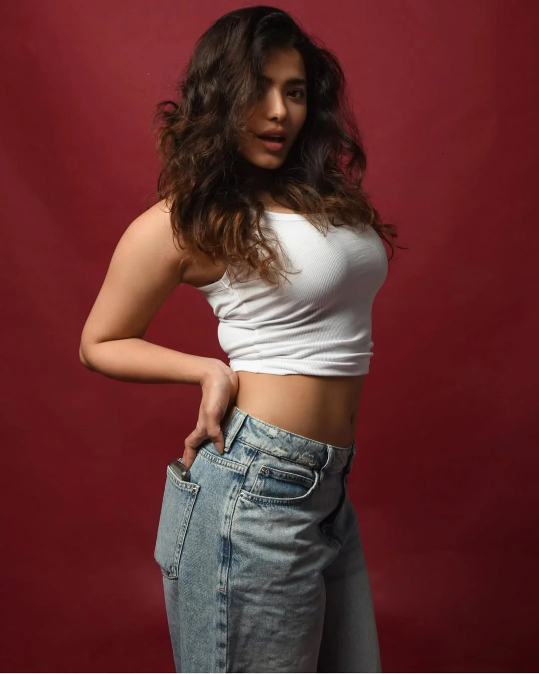 Ketika Sharma Sizzling Photos in White Top