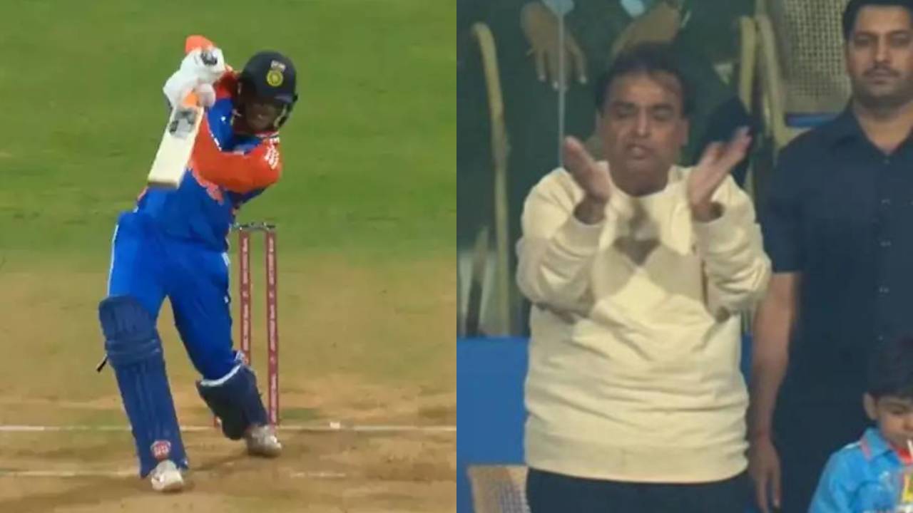 IND vs ENG : ముకేశ్ అంబానీనే నిలబెట్టిన అభిషేక్ శర్మ.. ఓర్నీ చిచ్చర పిడుగా.. వీడియో వైరల్ IND vs ENG : ముకేశ్ అంబానీనే నిలబెట్టిన అభిషేక్ శర్మ.. ఓర్నీ చిచ్చర పిడుగా.. వీడియో వైరల్