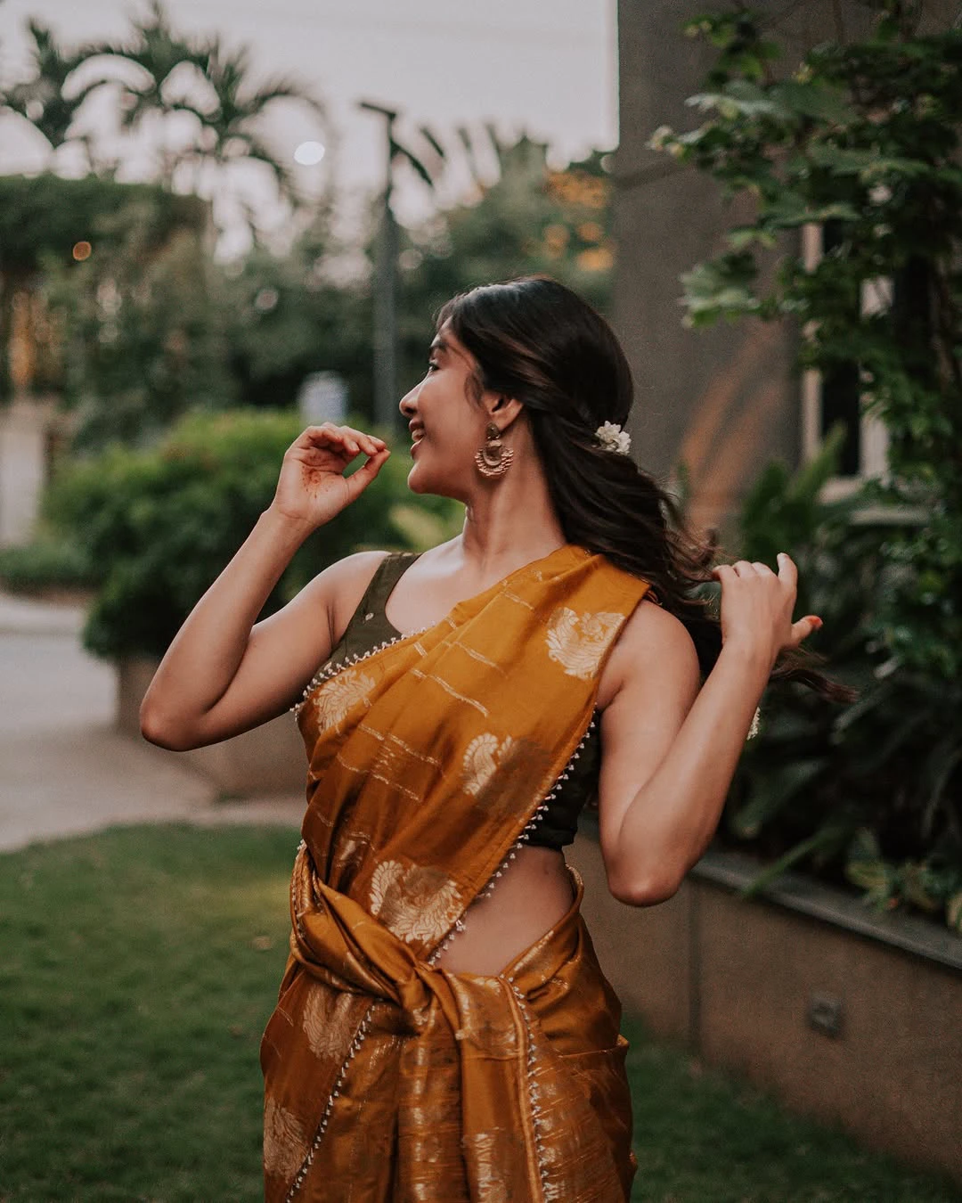Nabha Natesh Festival Special Saree Photos