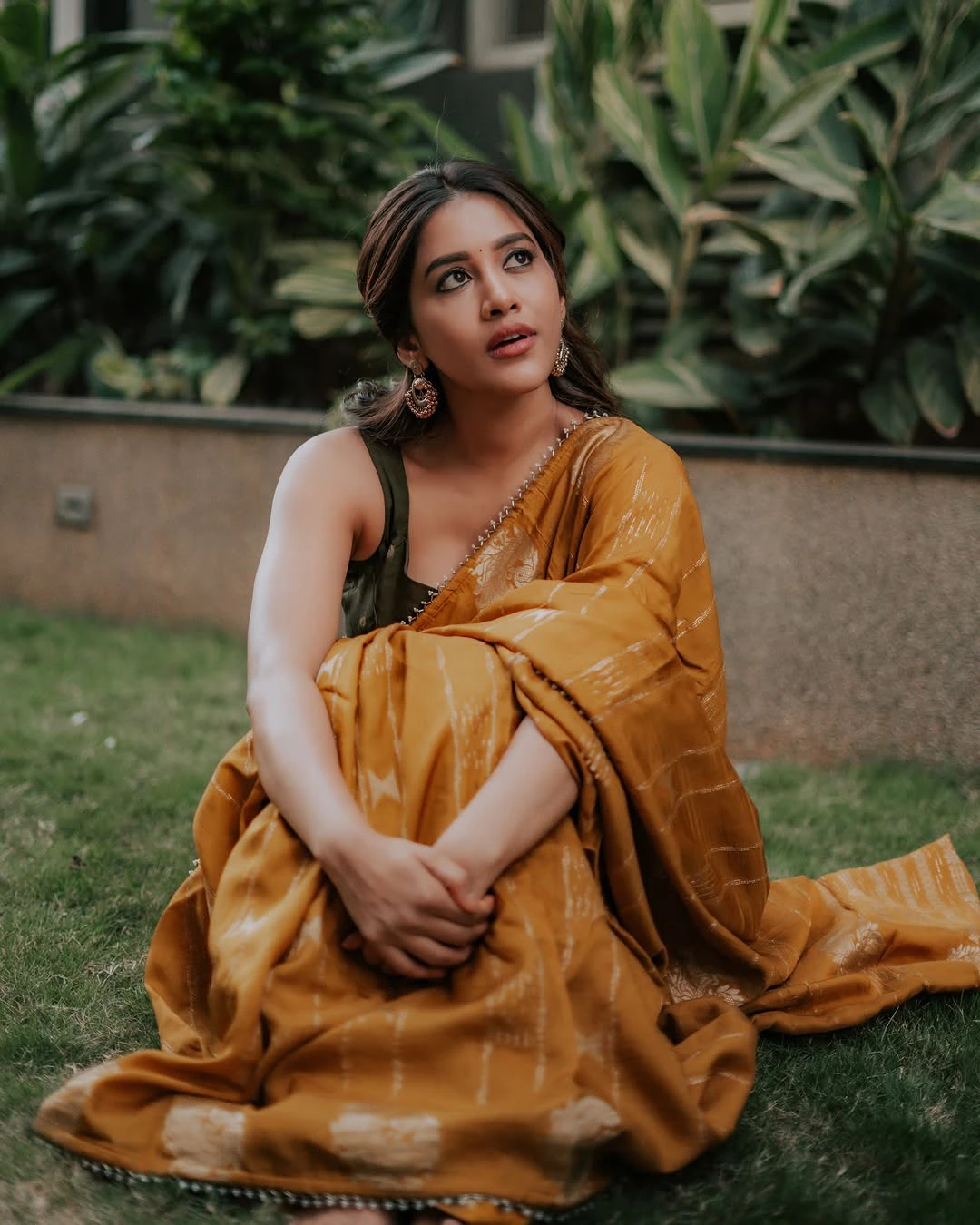 Nabha Natesh Festival Special Saree Photos