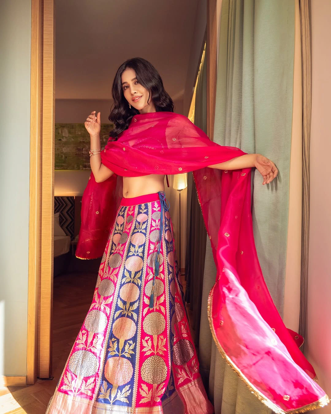 Nabha Natesh in Lehenga Dress