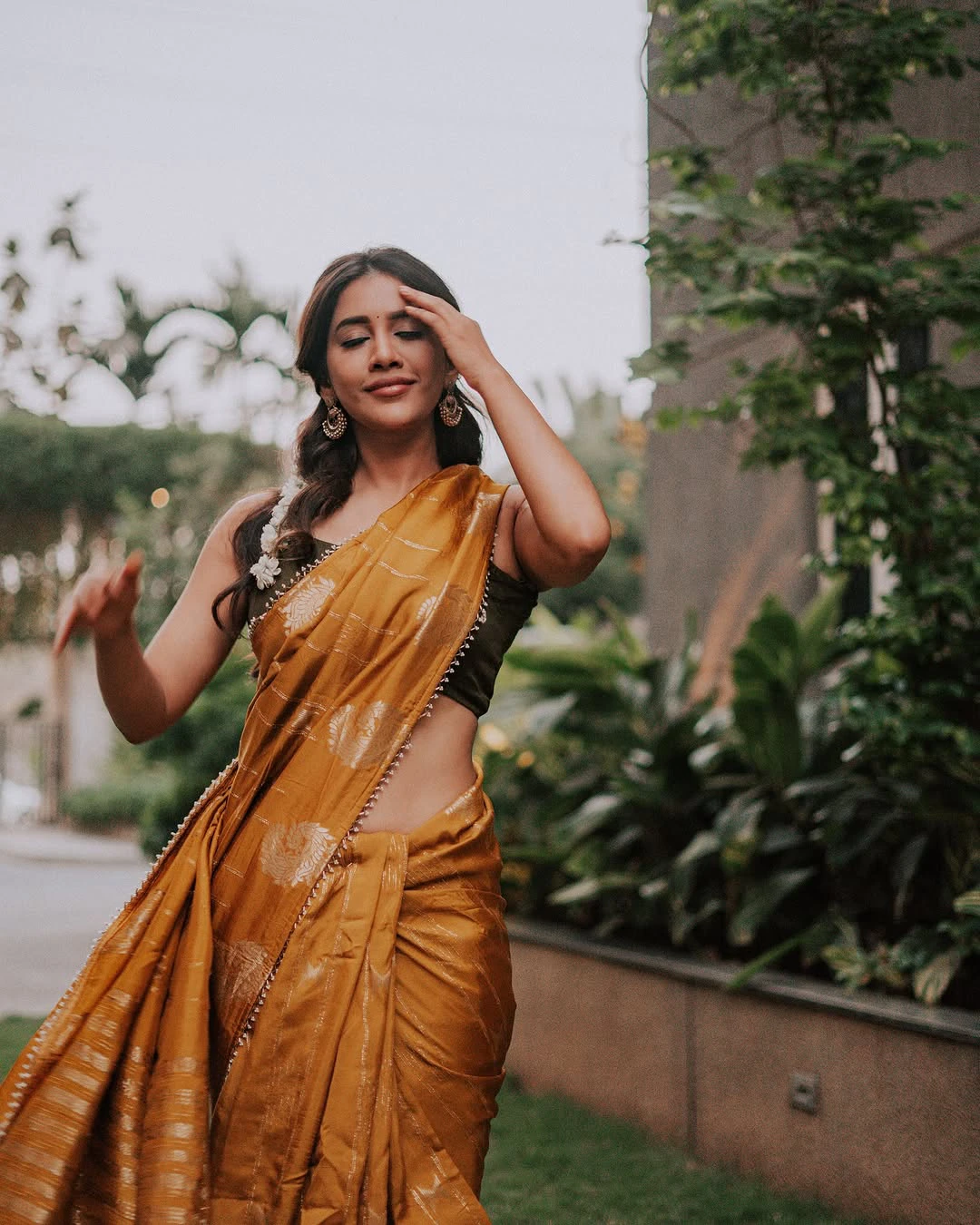 Nabha Natesh Festival Special Saree Photos