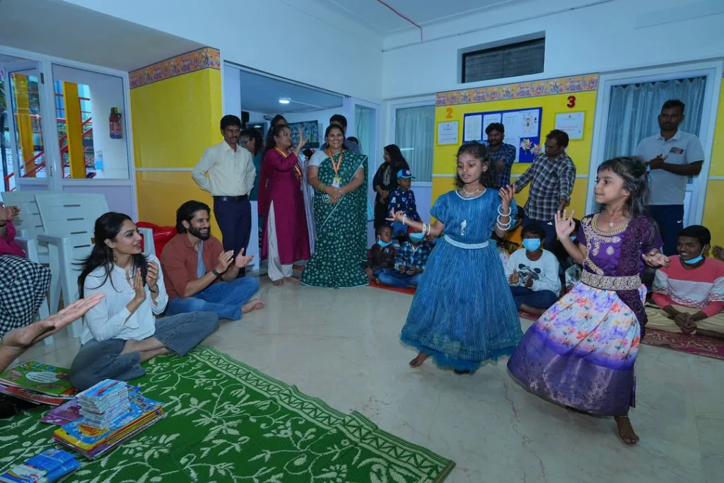 Naga Chaitanya and Sobhita Dhulipala visited Saint Jude Child Care Center and Spent Time with Cancer Patients 