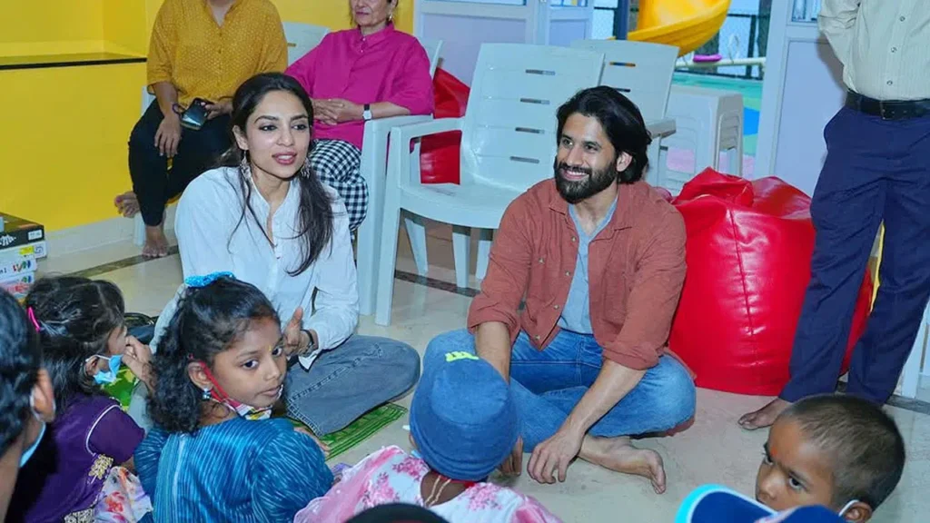 Naga Chaitanya and Sobhita Dhulipala visited Saint Jude Child Care Center and Spent Time with Cancer Patients 