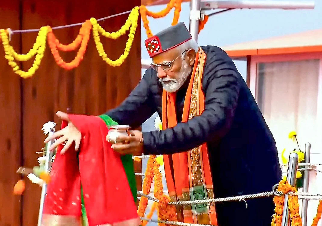Narendra Modi at Maha Kumbh Mela in Prayagraj