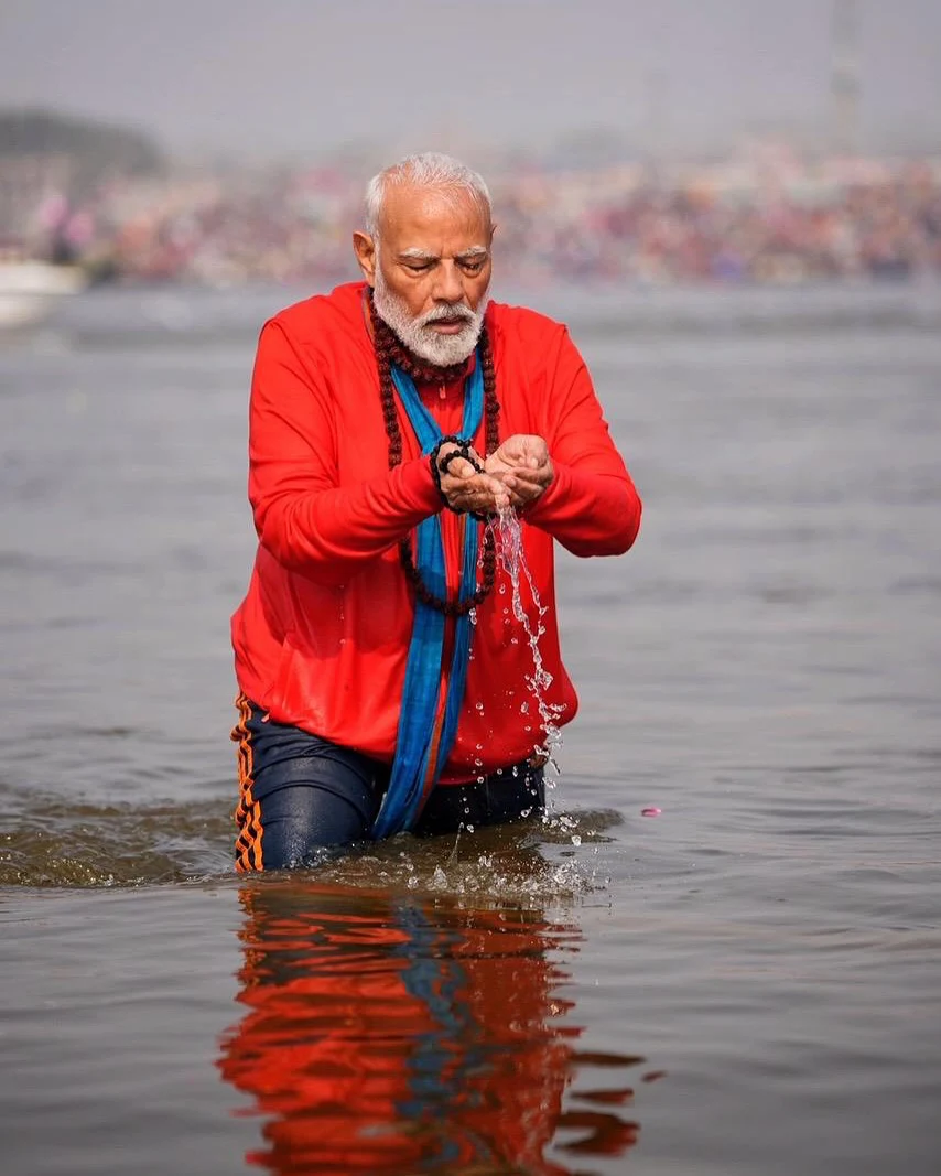 Narendra Modi at Maha Kumbh Mela in Prayagraj