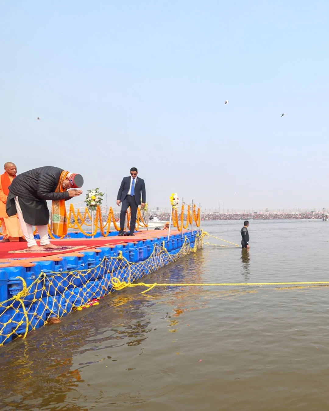 Narendra Modi at Maha Kumbh Mela in Prayagraj