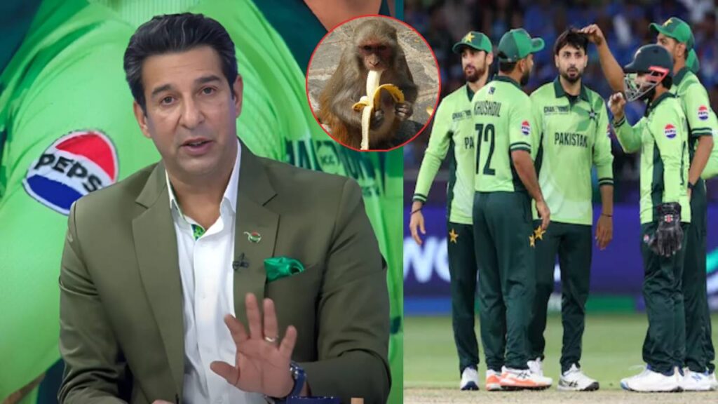 Wasim trolls Pak players Even monkeys dont eat that many bananas