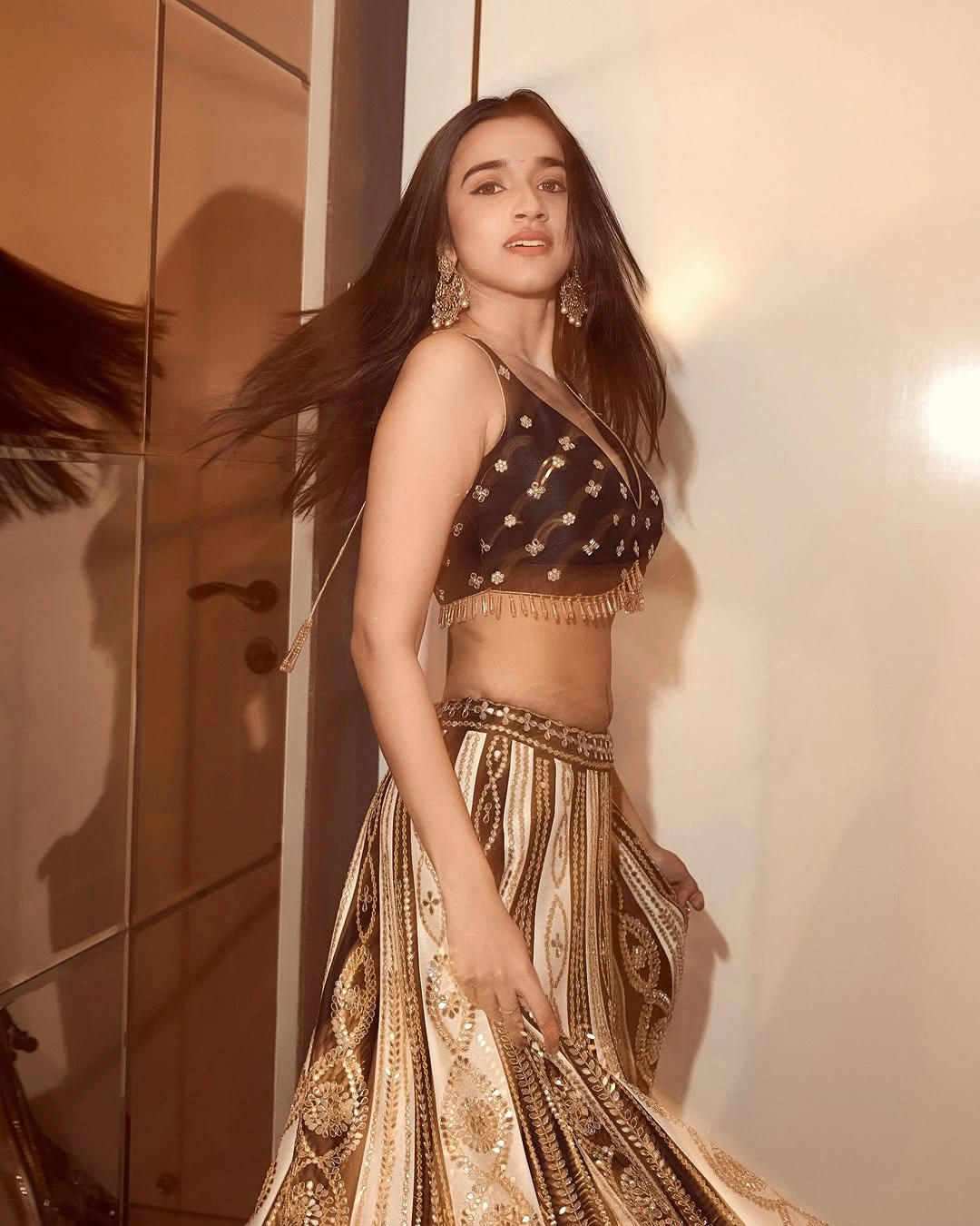 Nuveksha Stunning Looks in Ghagra Choli