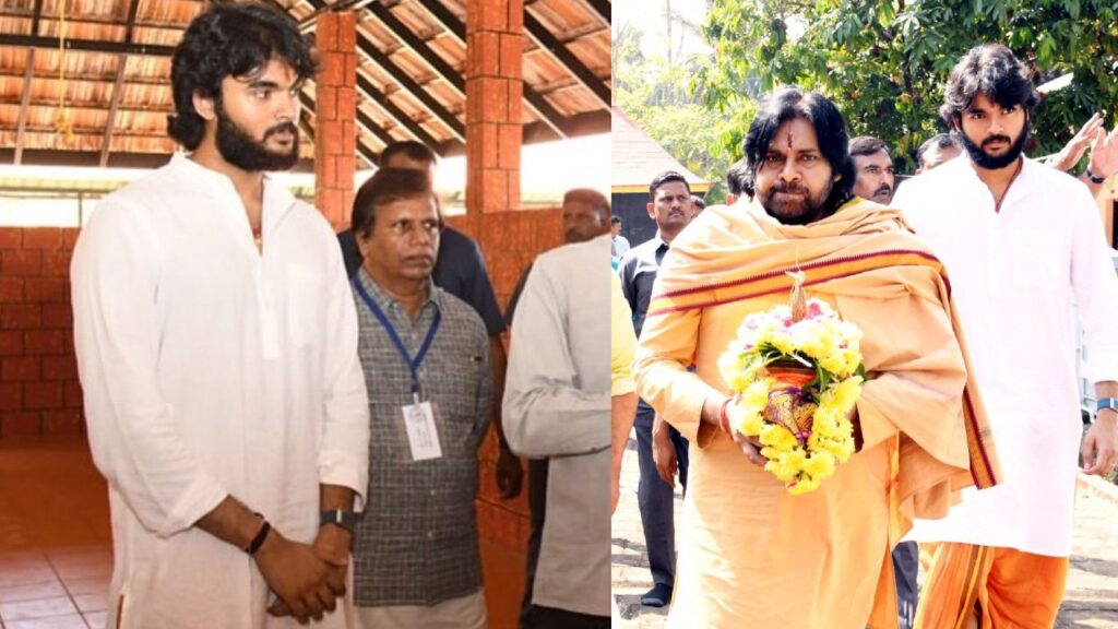 Pawan Kalyan Akira Nandan went to Kerala Temple Photos goes Viral