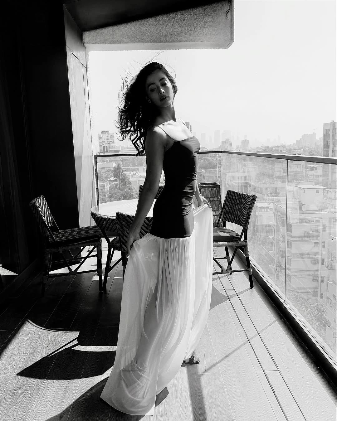 Pooja Hegde Shows her Beauty in Black and White Dress