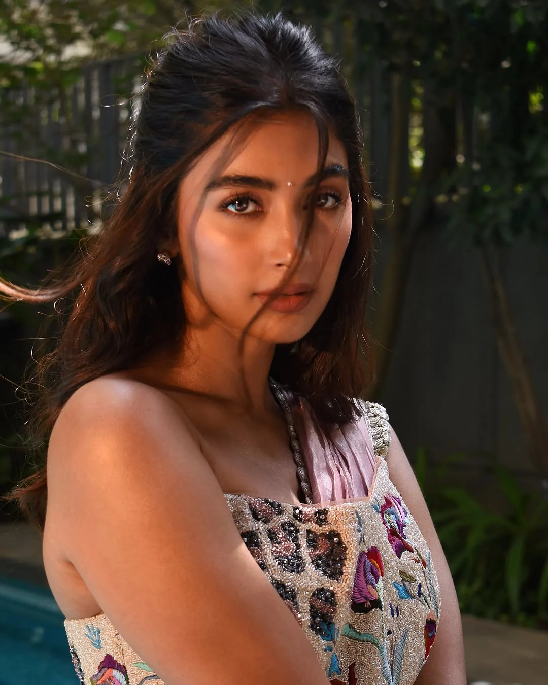Pooja Hegde Poses in Variety Saree Wearing Style
