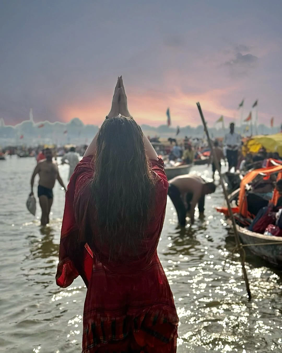 Raai Laxmi Visits Prayagraj Maha Kumbh Mela 2025