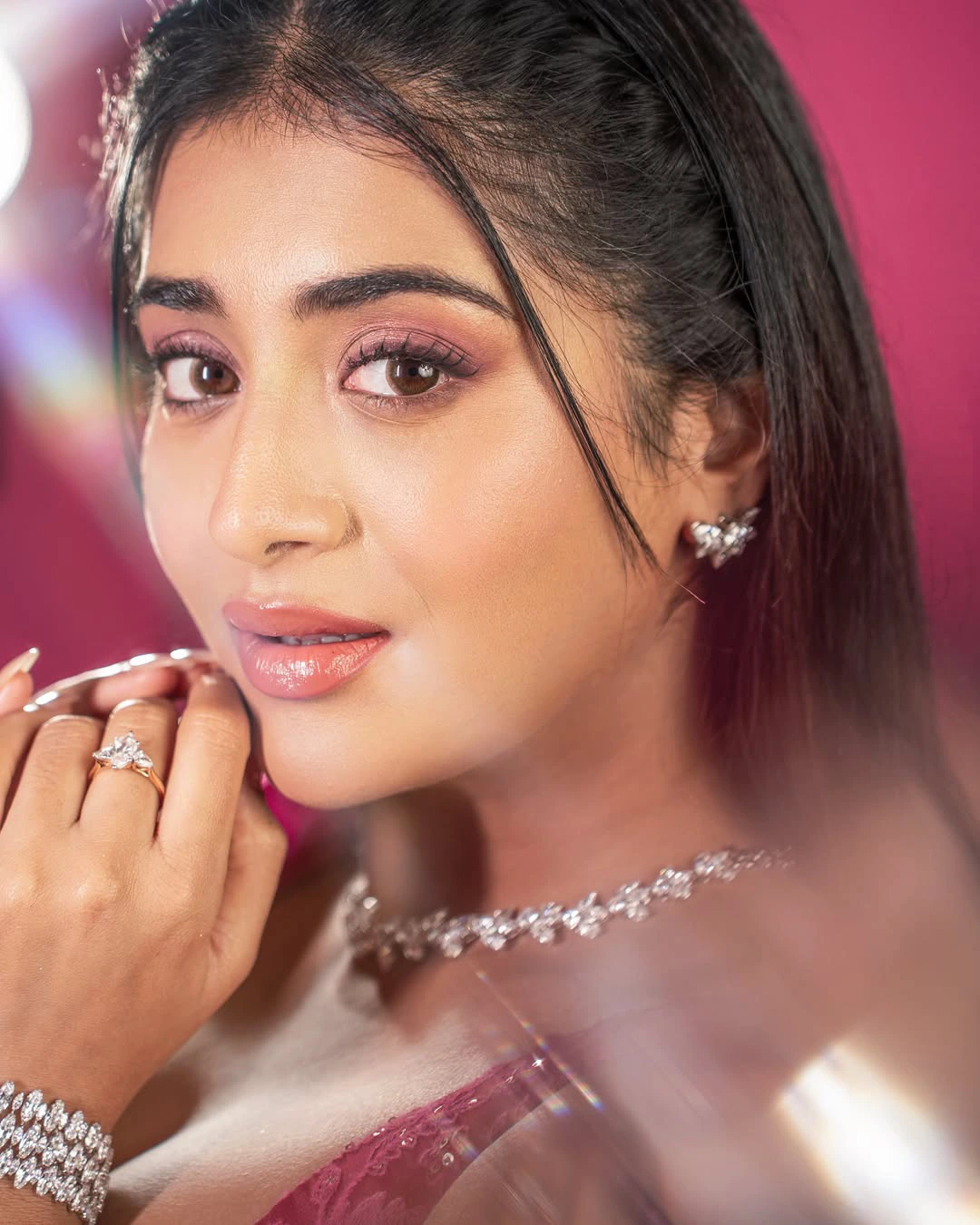 Rashi Singh Shines in Red Ghagra Choli Dress