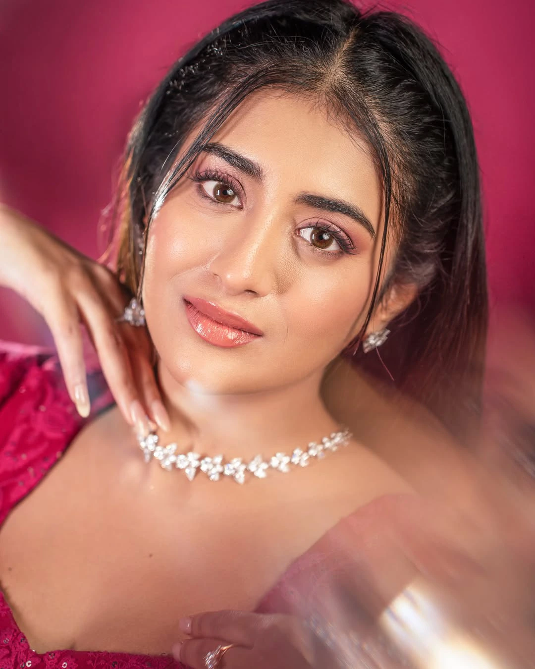 Rashi Singh Shines in Red Ghagra Choli Dress