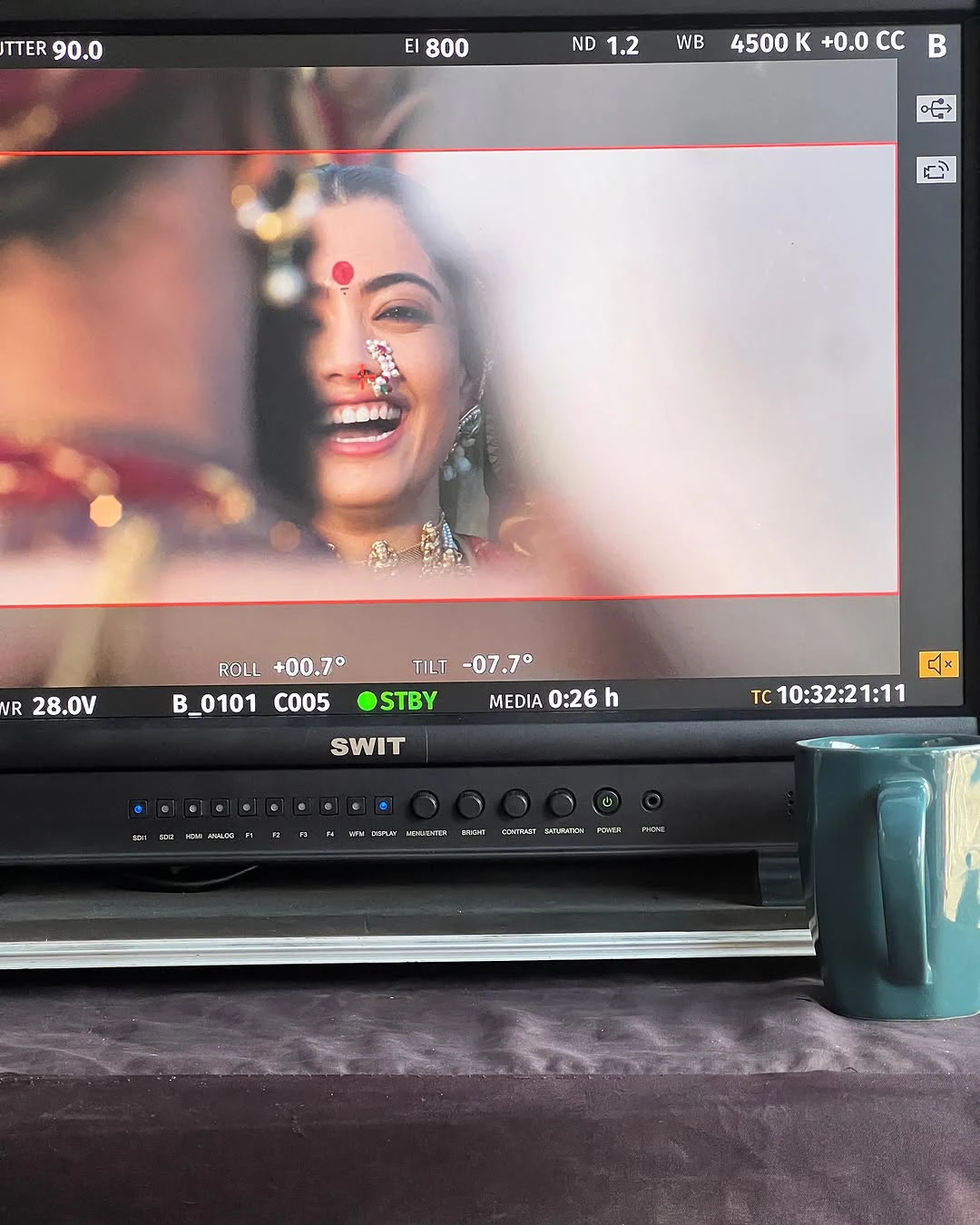 Rashmika Mandanna Chhava Movie Working Stills