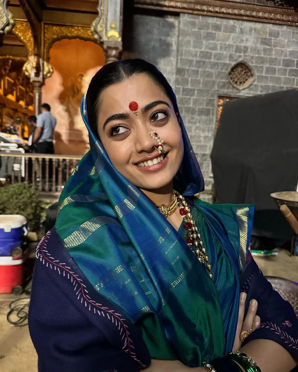 Rashmika Mandanna Chhava Movie Working Stills