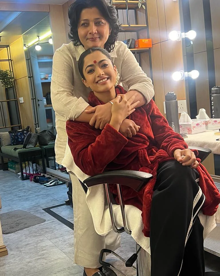 Rashmika Mandanna Chhava Movie Working Stills