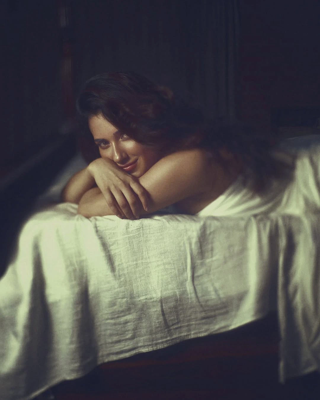 Ruhani Sharma Dazzling Poses on Bed