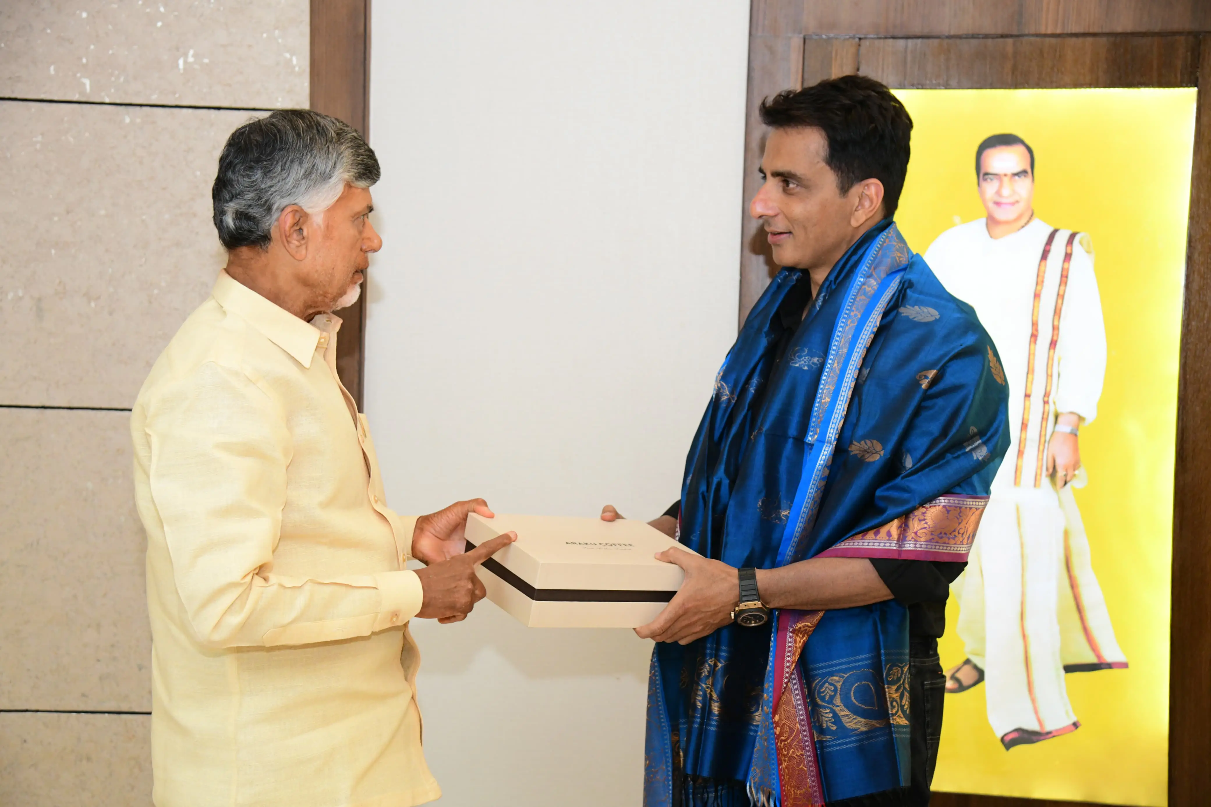 Sonu Sood Meets AP CM Chandrababu Naidu