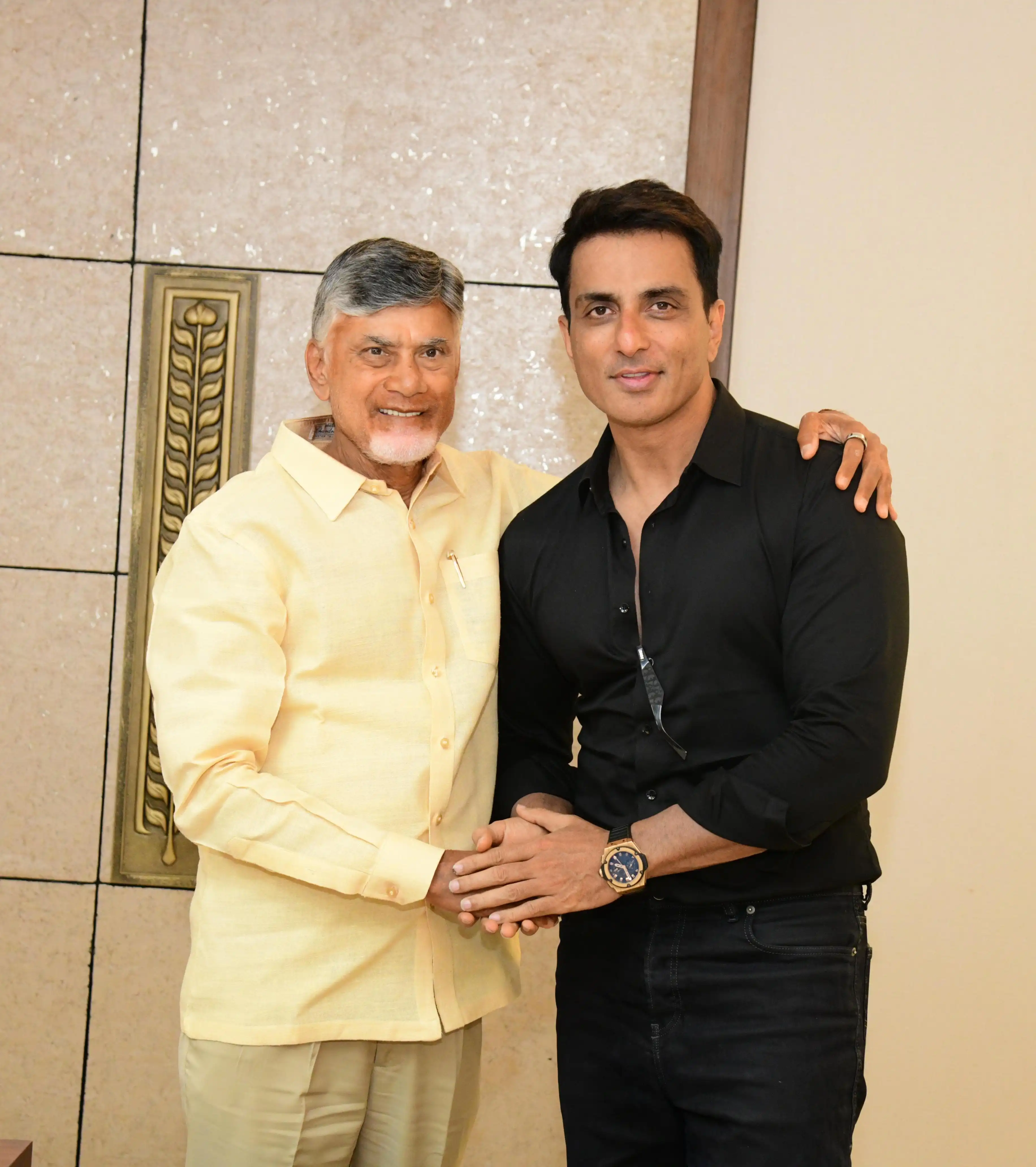 Sonu Sood Meets AP CM Chandrababu Naidu