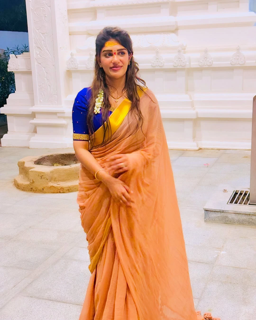 Actress Supritha Shares Photos in Saree