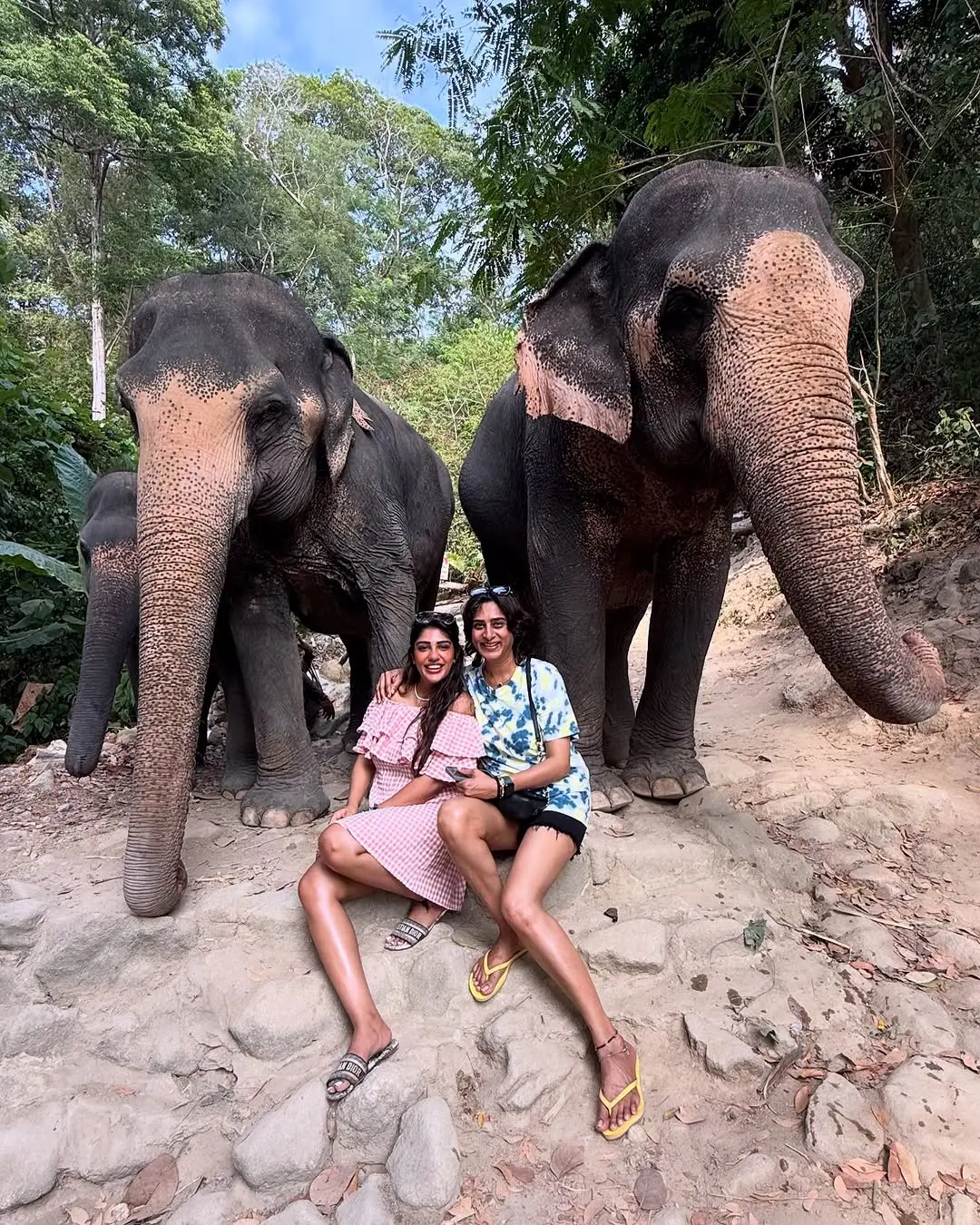 Supritha Surekha Vani Enjoying Vacation in Thailand with Elephants