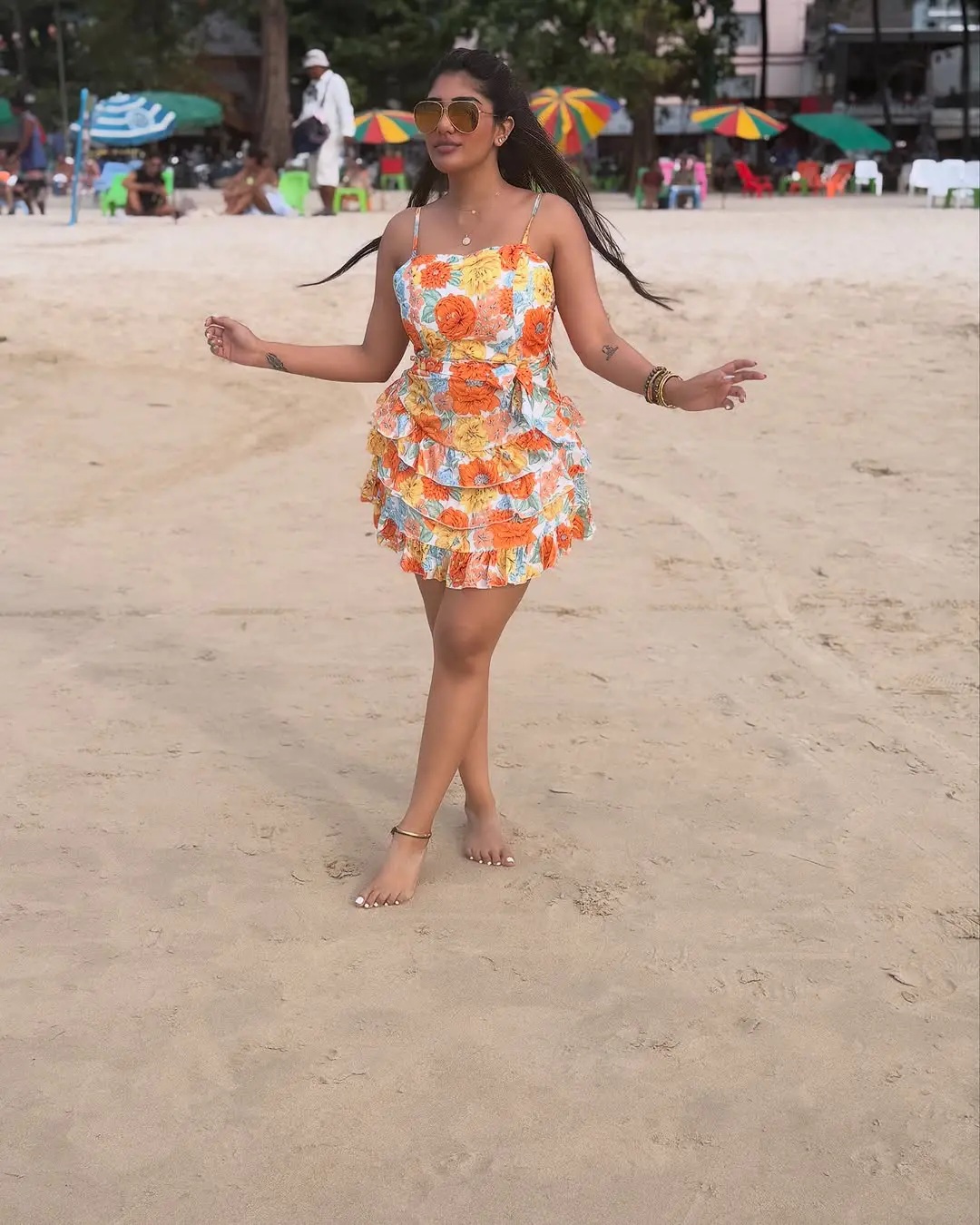 Supritha Surekha Vani Enjoying Vacation in Thailand with Elephants