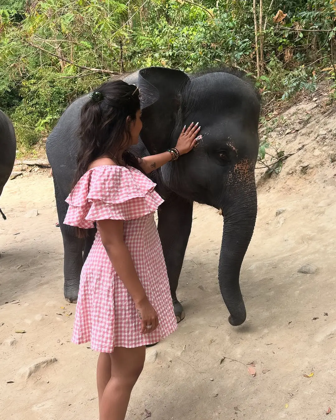 Supritha Surekha Vani Enjoying Vacation in Thailand with Elephants