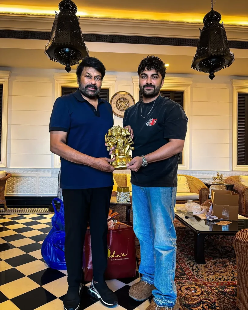 Vishwak Sen Meets Megastar Chiranjeevi and Invites as Guest for Laila Pre Release Event 