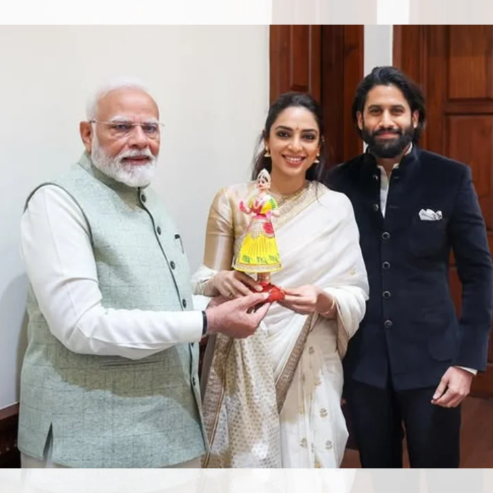 chaitanya shobita meet pm modi
