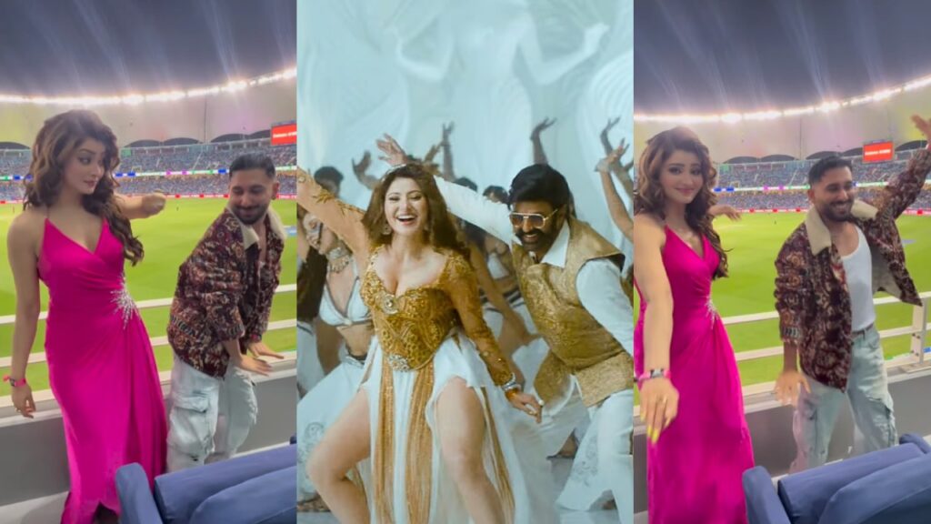 Urvashi Rautela Dance for Balakrishna Dabidi Dabidi Song with Orry while IND Vs PAK Match